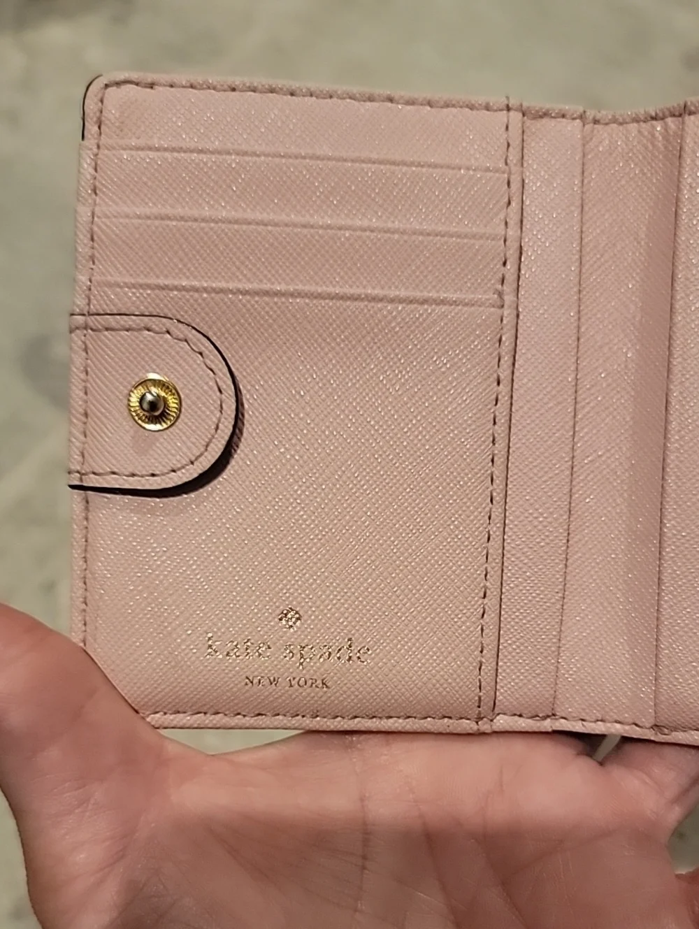 kate spade Light Pink Saffiano Small Wallet